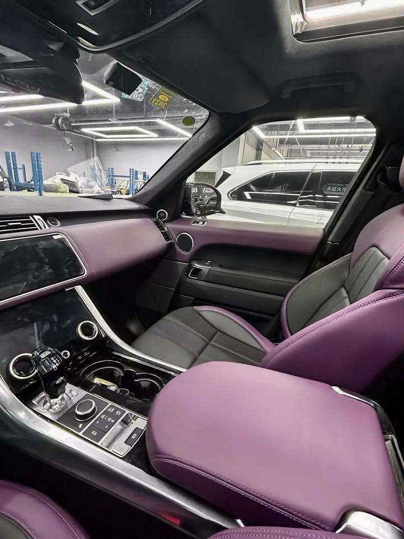 路虎——極具魅力的樹(shù)莓紫拼黑內(nèi)飾與橡膠制品